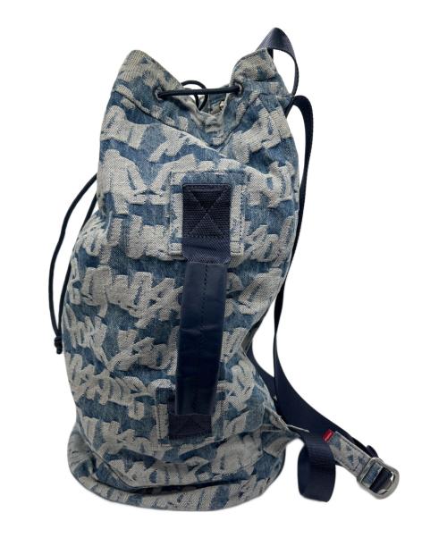 SUPREME（シュプリーム）SUPREME (シュプリーム) fat tip jacquard denim backpack ブルーの古着・服飾アイテム