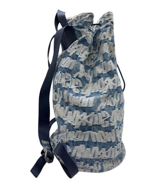 SUPREME（シュプリーム）SUPREME (シュプリーム) fat tip jacquard denim backpack ブルーの古着・服飾アイテム