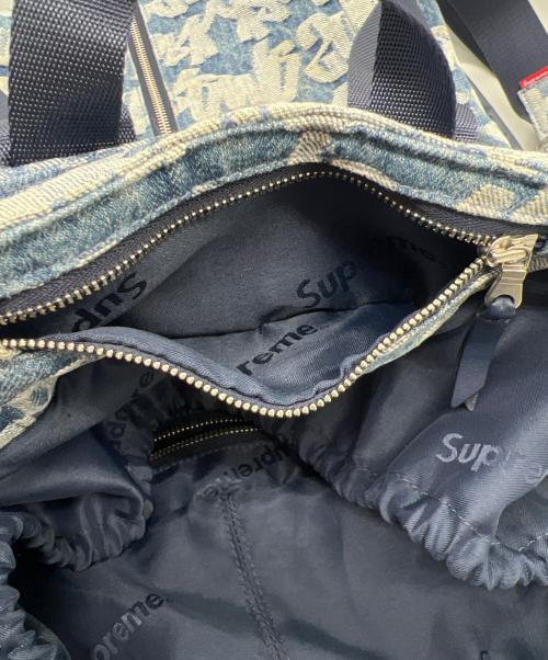 SUPREME（シュプリーム）SUPREME (シュプリーム) fat tip jacquard denim backpack ブルーの古着・服飾アイテム