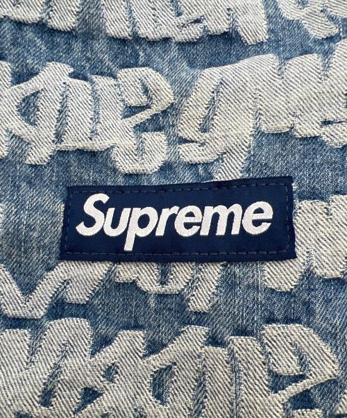 SUPREME（シュプリーム）SUPREME (シュプリーム) fat tip jacquard denim backpack ブルーの古着・服飾アイテム