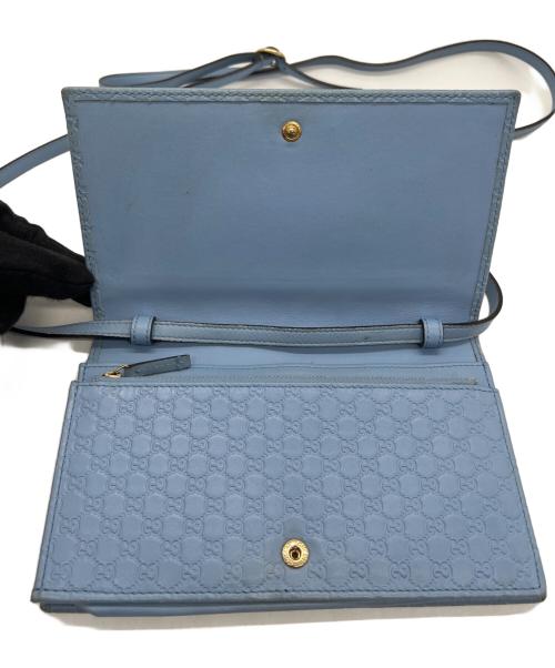 GUCCI（グッチ）GUCCI (グッチ) ショルダーポーチ ブルーの古着・服飾アイテム