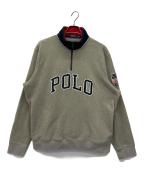 POLO RALPH LAURENポロ・ラルフローレン）の古着「フリースハーフジップスウェット」｜グレー×ネイビー