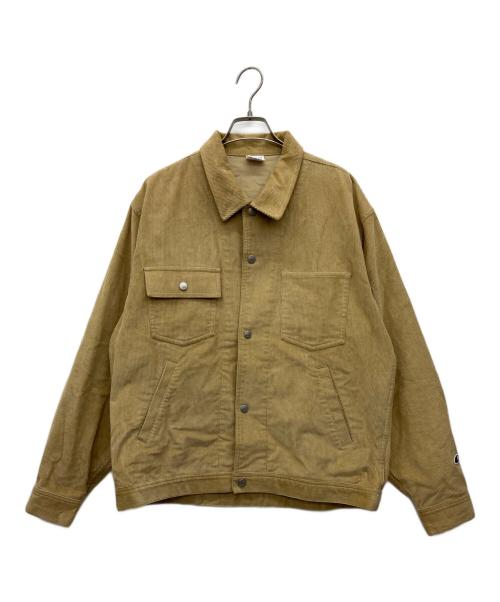 Champion（チャンピオン）Champion (チャンピオン) コーデュロイスナップジャケット ブラウン サイズ:Lの古着・服飾アイテム