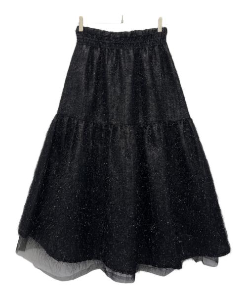 MAISON SPECIAL（メゾンスペシャル）MAISON SPECIAL (メゾンスペシャル) メタリックヤーンボリュームスカート ブラック サイズ:FREEの古着・服飾アイテム