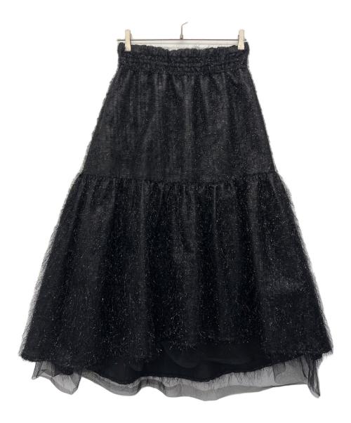 MAISON SPECIAL（メゾンスペシャル）MAISON SPECIAL (メゾンスペシャル) メタリックヤーンボリュームスカート ブラック サイズ:FREEの古着・服飾アイテム