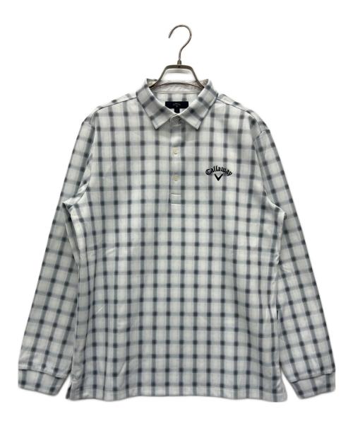 Callaway（キャロウェイ）Callaway (キャロウェイ) 長袖ポロシャツ ホワイト サイズ:Lの古着・服飾アイテム