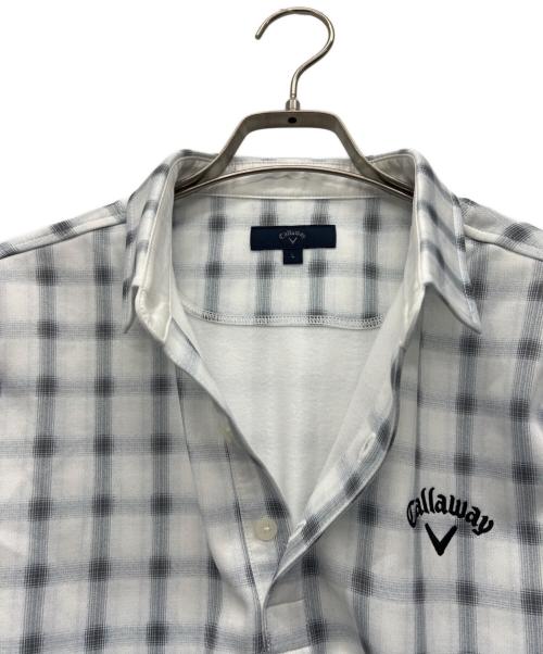 Callaway（キャロウェイ）Callaway (キャロウェイ) 長袖ポロシャツ ホワイト サイズ:Lの古着・服飾アイテム