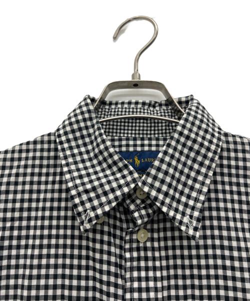 RALPH LAUREN（ラルフローレン）RALPH LAUREN (ラルフローレン) 長袖シャツ ホワイト×ブラック サイズ:8の古着・服飾アイテム