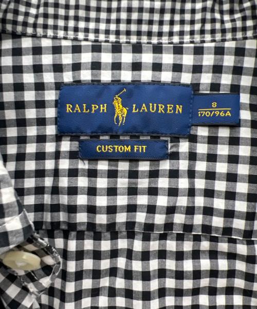 RALPH LAUREN（ラルフローレン）RALPH LAUREN (ラルフローレン) 長袖シャツ ホワイト×ブラック サイズ:8の古着・服飾アイテム