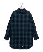 APPLEBUMアップルバム）の古着「長袖シャツ」｜ネイビー×グリーン