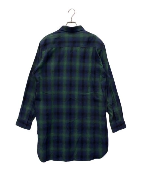 APPLEBUM（アップルバム）APPLEBUM (アップルバム) 長袖シャツ ネイビー×グリーン サイズ:Lの古着・服飾アイテム