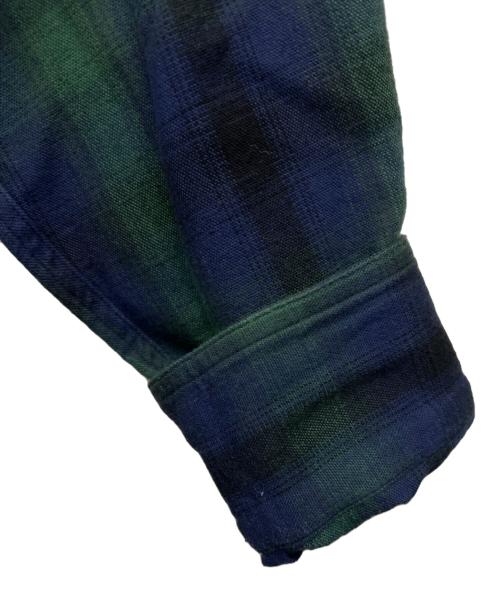 APPLEBUM（アップルバム）APPLEBUM (アップルバム) 長袖シャツ ネイビー×グリーン サイズ:Lの古着・服飾アイテム