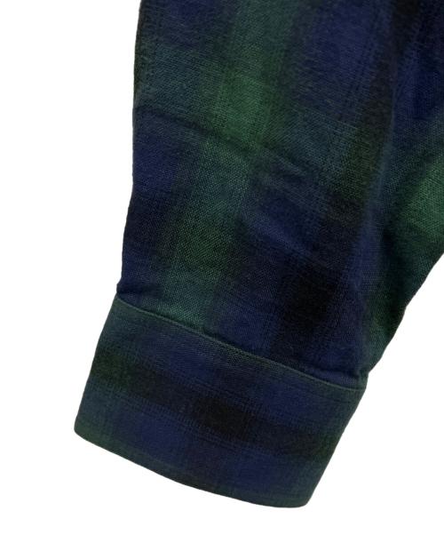 APPLEBUM（アップルバム）APPLEBUM (アップルバム) 長袖シャツ ネイビー×グリーン サイズ:Lの古着・服飾アイテム