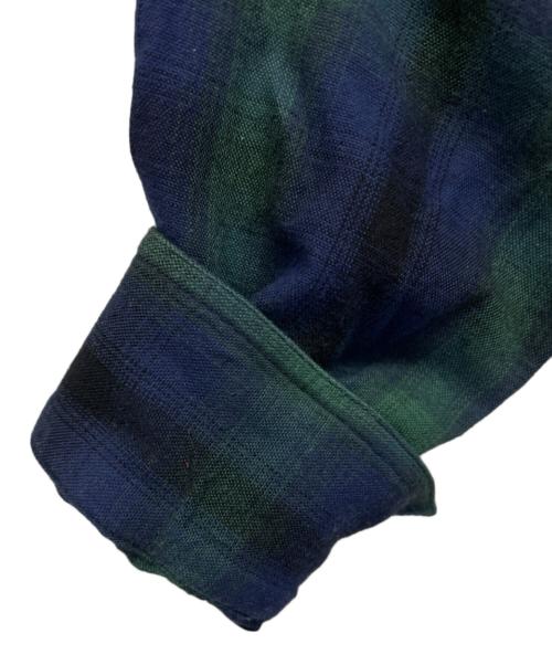 APPLEBUM（アップルバム）APPLEBUM (アップルバム) 長袖シャツ ネイビー×グリーン サイズ:Lの古着・服飾アイテム
