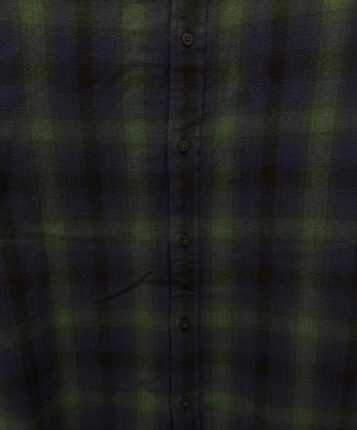 APPLEBUM（アップルバム）APPLEBUM (アップルバム) 長袖シャツ ネイビー×グリーン サイズ:Lの古着・服飾アイテム
