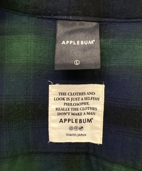 APPLEBUM（アップルバム）APPLEBUM (アップルバム) 長袖シャツ ネイビー×グリーン サイズ:Lの古着・服飾アイテム