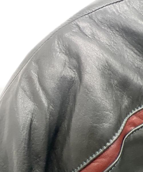MUNPER（ムンペル）MUNPER (ムンペル) レザージャケット ブラック×ブラウン サイズ:48の古着・服飾アイテム
