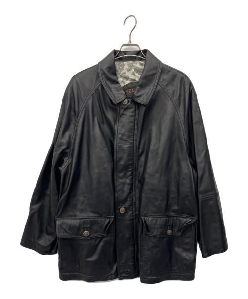 WARMCOMPANY（ウォームカンパニー）WARMCOMPANY (ウォームカンパニー) レザーコート ブラック サイズ:48の古着・服飾アイテム