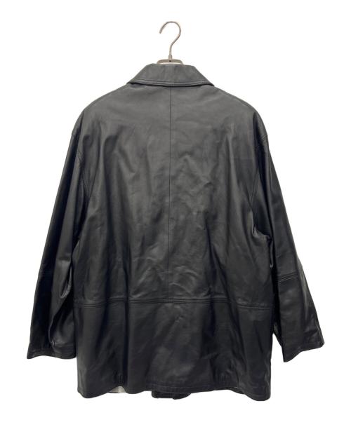 WARMCOMPANY（ウォームカンパニー）WARMCOMPANY (ウォームカンパニー) レザーコート ブラック サイズ:48の古着・服飾アイテム