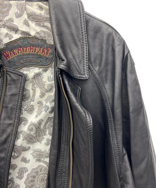 WARMCOMPANY（ウォームカンパニー）WARMCOMPANY (ウォームカンパニー) レザーコート ブラック サイズ:48の古着・服飾アイテム