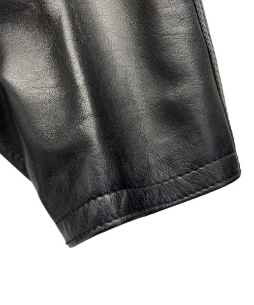 WARMCOMPANY（ウォームカンパニー）WARMCOMPANY (ウォームカンパニー) レザーコート ブラック サイズ:48の古着・服飾アイテム