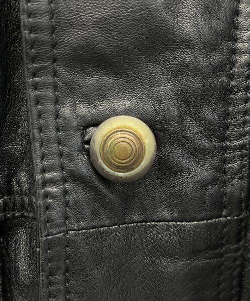 WARMCOMPANY（ウォームカンパニー）WARMCOMPANY (ウォームカンパニー) レザーコート ブラック サイズ:48の古着・服飾アイテム