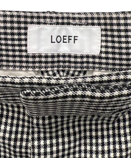 LOEFF（ロエフ）LOEFF (ロエフ) スラックス ホワイト×ブラックの古着・服飾アイテム
