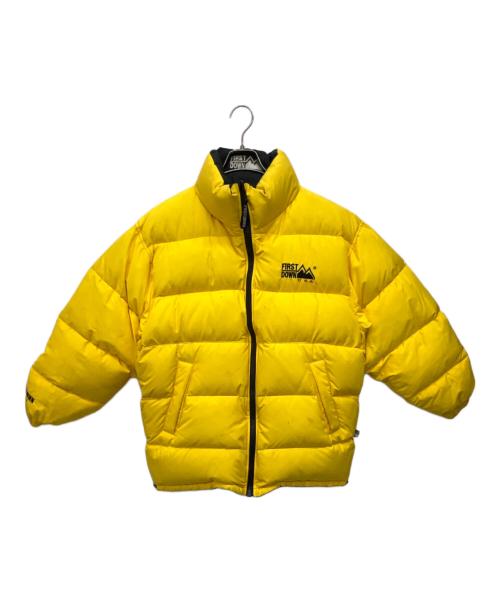 FIRST DOWN（ファーストダウン）FIRST DOWN (ファーストダウン) リバーシブルダウンジャケット イエロー×ブラック サイズ:Mの古着・服飾アイテム