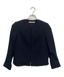 theory luxe（セオリーリュクス）の古着「ノーカラージャケット」｜ネイビー