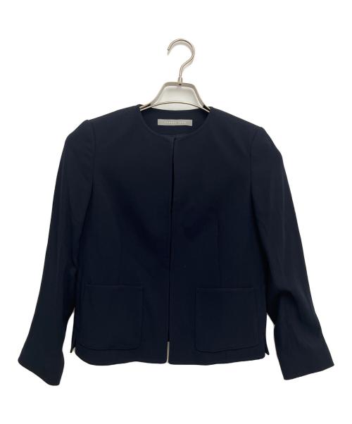 theory luxe（セオリーリュクス）theory luxe (セオリーリュクス) ノーカラージャケット ネイビー サイズ:SIZE 32の古着・服飾アイテム