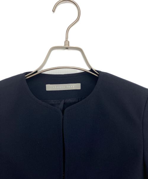theory luxe（セオリーリュクス）theory luxe (セオリーリュクス) ノーカラージャケット ネイビー サイズ:SIZE 32の古着・服飾アイテム