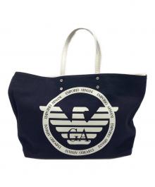 EMPORIO ARMANI（エンポリオ アルマーニ）の古着「トートバッグ」｜ネイビー×ホワイト