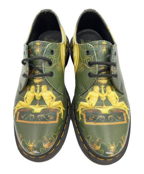 Dr.Martens（ドクターマーチン）Dr.Martens (ドクターマーチン) 受胎告知 グリーン×イエロー サイズ:UK5の古着・服飾アイテム