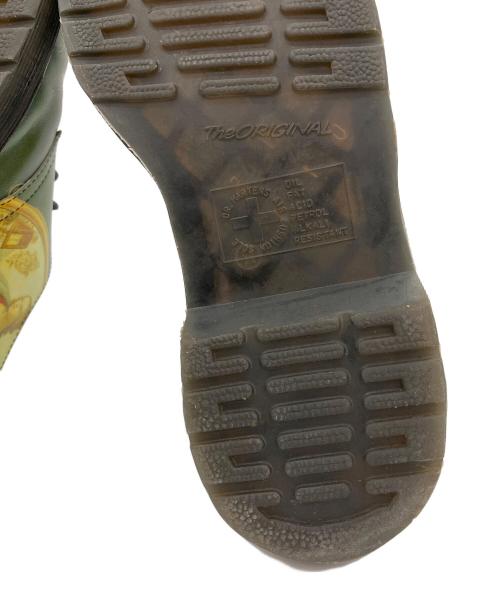 Dr.Martens（ドクターマーチン）Dr.Martens (ドクターマーチン) 受胎告知 グリーン×イエロー サイズ:UK5の古着・服飾アイテム