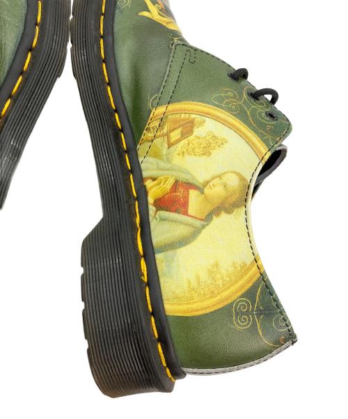 Dr.Martens（ドクターマーチン）Dr.Martens (ドクターマーチン) 受胎告知 グリーン×イエロー サイズ:UK5の古着・服飾アイテム