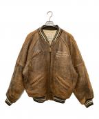 AVIREXアヴィレックス）の古着「レザーブルゾン」｜ブラウン
