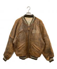 AVIREX（アヴィレックス）の古着「レザーブルゾン」｜ブラウン