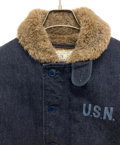 DENIME（ドゥニーム）DENIME (ドゥニーム) HOUSTON (ヒューストン) N-1デッキジャケット インディゴ サイズ:SIZE36の古着・服飾アイテム