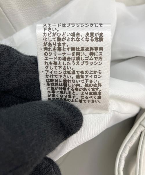 JEAN LOUIS SCHERRER（ジャンルイ シェレル）JEAN LOUIS SCHERRER (ジャンルイ シェレル) ダブルライダースジャケット ホワイト サイズ:Mの古着・服飾アイテム