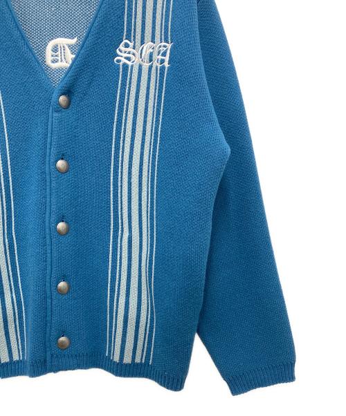 WIND AND SEA（ウィンダンシー）WIND AND SEA (ウィンダンシー) CENTER LINE CARDIGAN ブルー サイズ:Lの古着・服飾アイテム