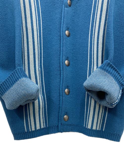 WIND AND SEA（ウィンダンシー）WIND AND SEA (ウィンダンシー) CENTER LINE CARDIGAN ブルー サイズ:Lの古着・服飾アイテム
