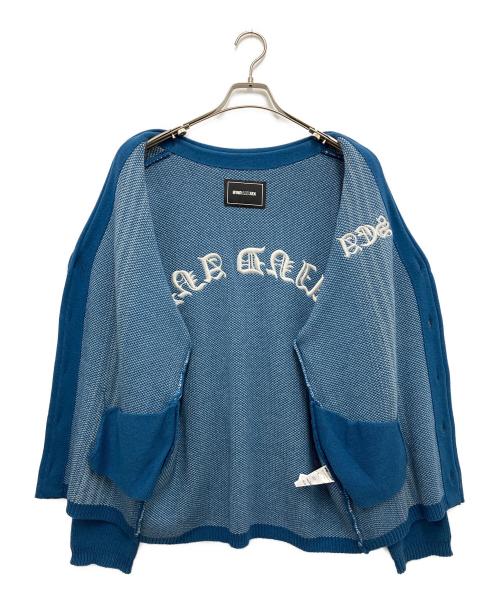 WIND AND SEA（ウィンダンシー）WIND AND SEA (ウィンダンシー) CENTER LINE CARDIGAN ブルー サイズ:Lの古着・服飾アイテム