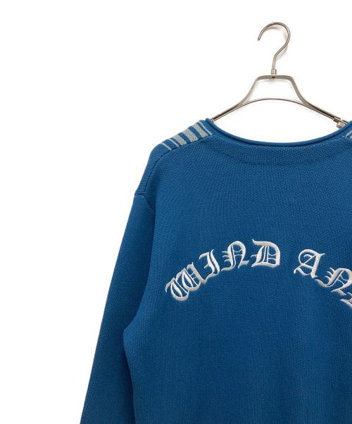 WIND AND SEA（ウィンダンシー）WIND AND SEA (ウィンダンシー) CENTER LINE CARDIGAN ブルー サイズ:Lの古着・服飾アイテム
