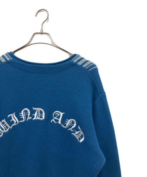 WIND AND SEA（ウィンダンシー）WIND AND SEA (ウィンダンシー) CENTER LINE CARDIGAN ブルー サイズ:Lの古着・服飾アイテム