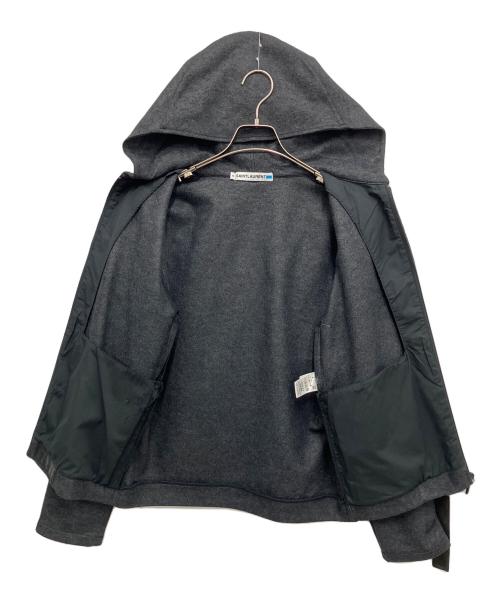 Saint Laurent Paris（サンローランパリ）Saint Laurent Paris (サンローランパリ) ウールフーデッドジャケット グレー サイズ:Sの古着・服飾アイテム