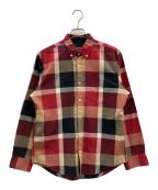 BLACK LABEL CRESTBRIDGEブラックレーベル クレストブリッジ）の古着「チェックシャツ」｜レッド×ベージュ