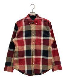 BLACK LABEL CRESTBRIDGE（ブラックレーベル クレストブリッジ）の古着「チェックシャツ」｜レッド×ベージュ