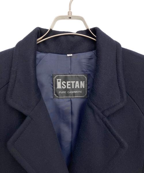ISETAN（イセタン）ISETAN (イセタン) カシミヤコート ネイビー サイズ:11号の古着・服飾アイテム