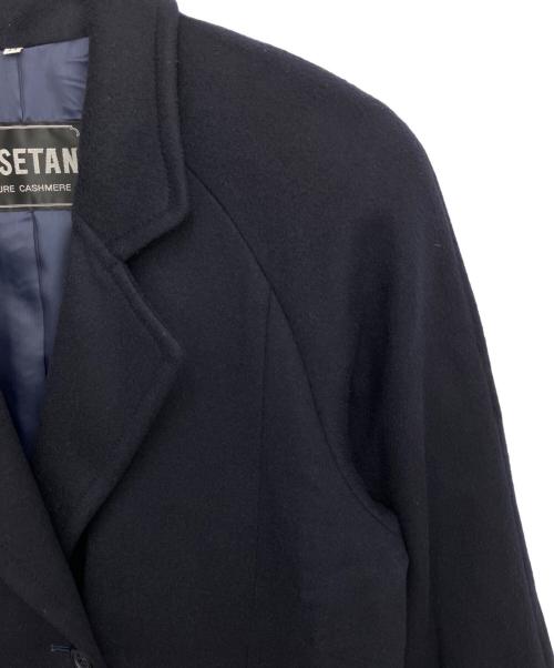 ISETAN（イセタン）ISETAN (イセタン) カシミヤコート ネイビー サイズ:11号の古着・服飾アイテム