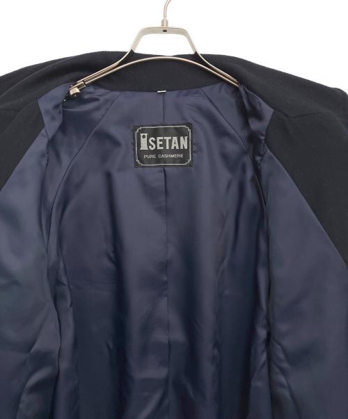 ISETAN（イセタン）ISETAN (イセタン) カシミヤコート ネイビー サイズ:11号の古着・服飾アイテム